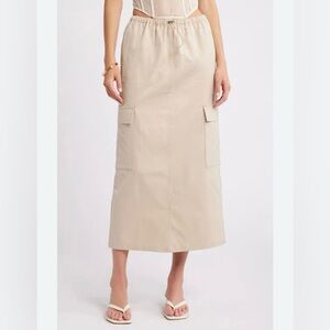 Open Edit Drawcord Maxi Utility Cargo Skirt